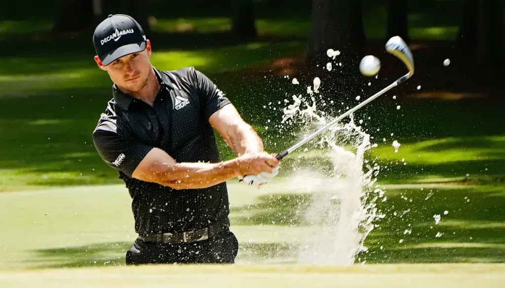 Bryson DeChambeau drills patron with tee shot, can't escape bunker in rough first round of the Masters